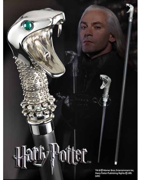 Replica the noble collection harry potter lucius malfoy baston con varita oculta 116 cm