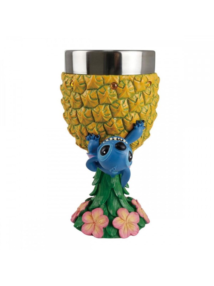 Cáliz decorativo enesco disney stitch con piña Cáliz decorativo enesco disney stitch con piña