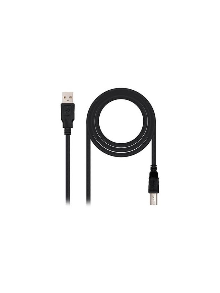 Cable usb tipo b 2.0 a usb tipo a 2.0 nanocable 1m - macho - macho - impresora - negro Cable usb tipo b 2.0 a usb tipo a 2.0 nanocable 1m - macho - macho - impresora - negro