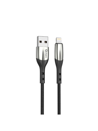 Cable qcharx toronto usb a lightning 3a - 1 m - zinc negro cordon suave