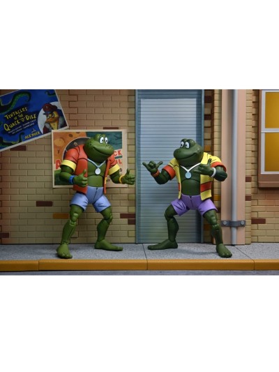 Pack 2 figuras neca ranas napoleon & atilla 18 cm scale action figure tmnt cartoon re - run