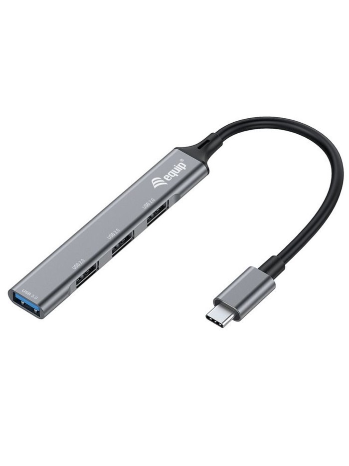 Hub usb tipo c equip life 1 x usb tipo c - 3 x usb 2.0 - aluminio Hub usb tipo c equip life 1 x usb tipo c - 3 x usb 2.0 - aluminio
