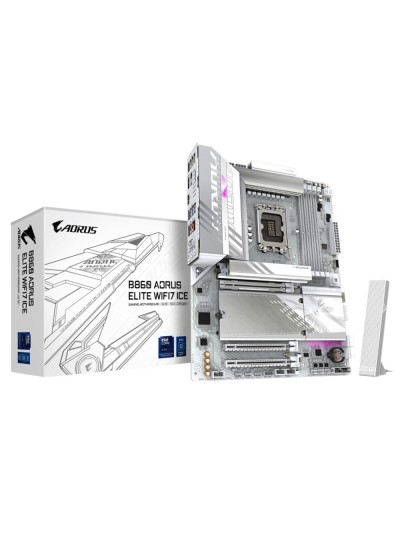 Placa base gigabyte b860 aorus elite wifi7 ice atx - 4x ddr5 - 4x sata3 lga 1851