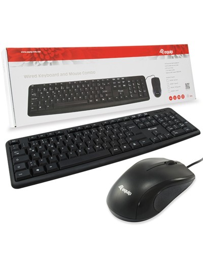 Kit teclado + mouse raton usb equip life color negro