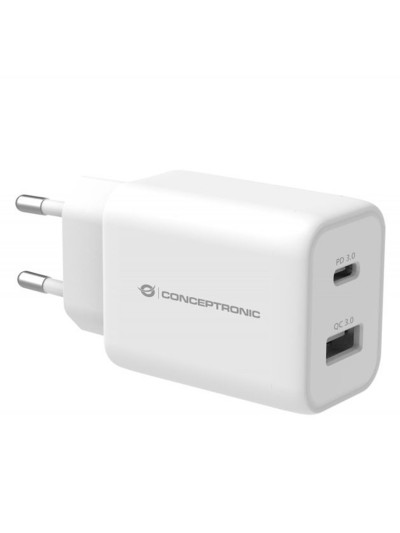 Cargador conceptronic carga rapida pd 1 puerto usb - a althea - 33w - blanco