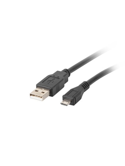 Cable usb lanberg 2.0 macho - micro usb macho 1m negro