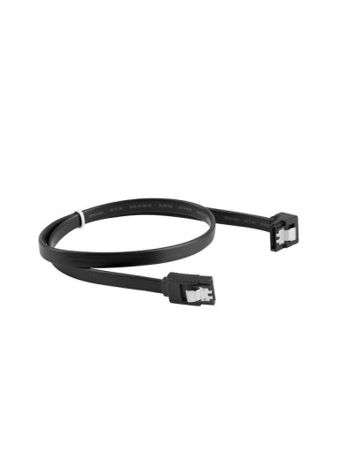 Cable sata iii lanberg 6gb - s hembra hembra angulo clip metal 30cm negro