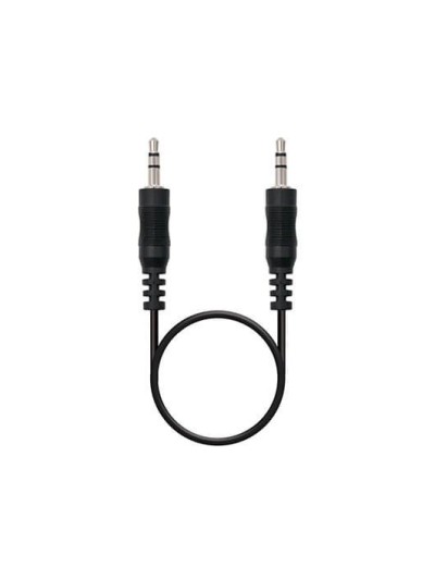 Cable audio jack - 3.5m a jack - 3.5m nanocable 0.3m - macho - macho - negro