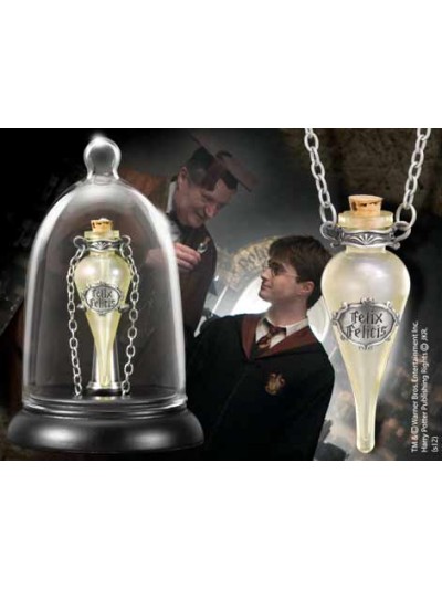Réplica the noble collection harry potter collar en cristal con cadena poción suerte líquida