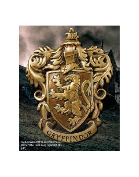 Escudo de pared the noble collection harry potter casa gryffindor resina 20 x 28 cm