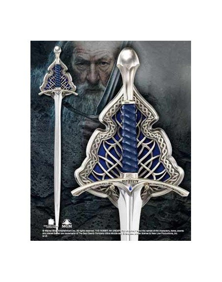 Replica espada the noble collection gandalf glamdring edición especial tamaño real de 120 cm en acero