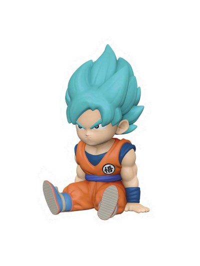 Figura hucha plastoy dragon ball super saiyan blue son goku