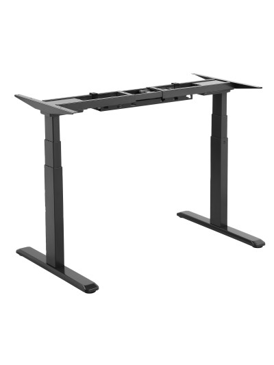 Signa estructura ajustable para escritorio doble motor y 3 segmentos negra
