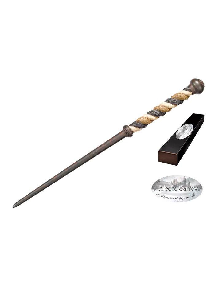 Replica the noble collection harry potter alecto carrow varita con caja y placa de identificacion Replica the noble collection harry potter alecto carrow varita con caja y placa de identificacion