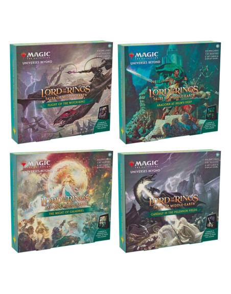 Caja de cartas magic the gathering lord of the rings tales of middle earth cajas de escena 4 unidades inglés