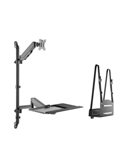 Soporte pared equip vesa hasta 32 pulgadas 100x100 max 8kg + soporte teclado max 1kg
