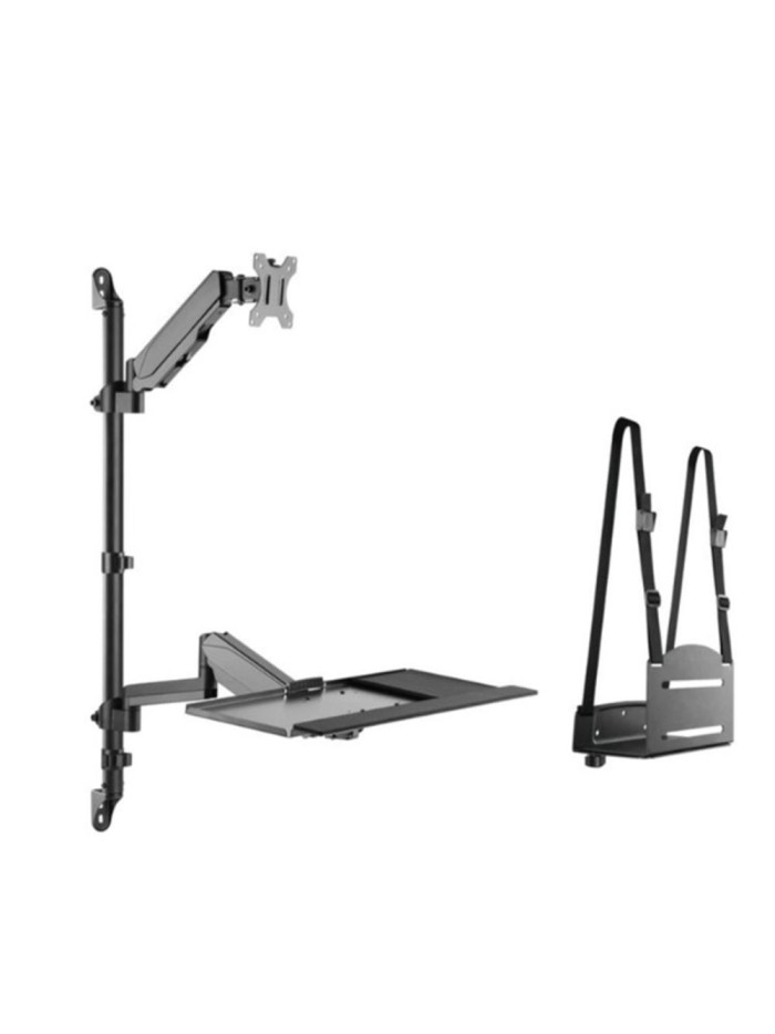 Soporte pared equip vesa hasta 32 pulgadas 100x100 max 8kg + soporte teclado max 1kg Soporte pared equip vesa hasta 32 pulgadas 100x100 max 8kg + soporte teclado max 1kg