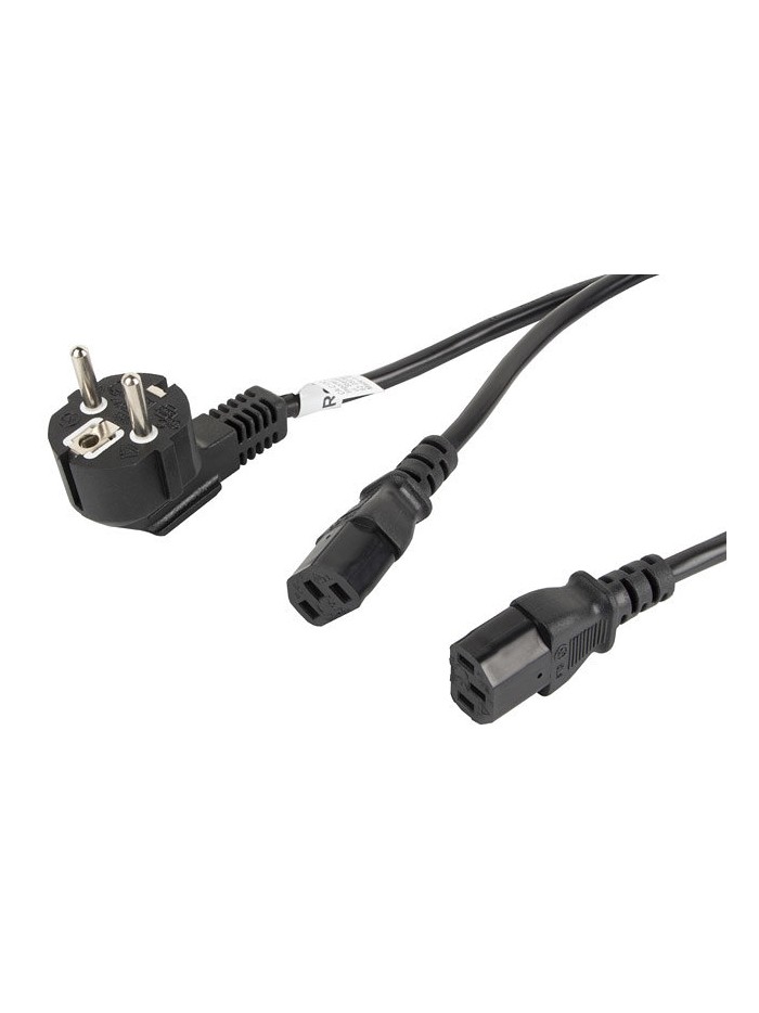 Cable de alimentacion lanberg schuko cee 7 - 7 a 2x iec320 c13 2m Cable de alimentacion lanberg schuko cee 7 - 7 a 2x iec320 c13 2m