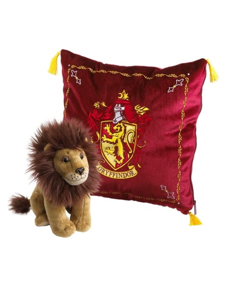 Peluche pack the noble collection harry potter leon mascota gryffindor + cojin gryffindor