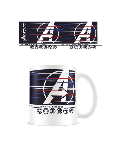 Taza de desayuno pyramid marvel avengers los vengadores logo