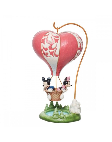 Figura decorativa disney mickey & minnie globo aerostático
