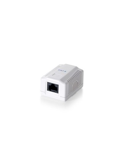 Roseta de superficie equip cat 6 utp 1 puerto hembra rj45