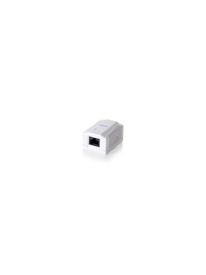 Roseta de superficie equip cat 6 utp 1 puerto hembra rj45 Roseta de superficie equip cat 6 utp 1 puerto hembra rj45
