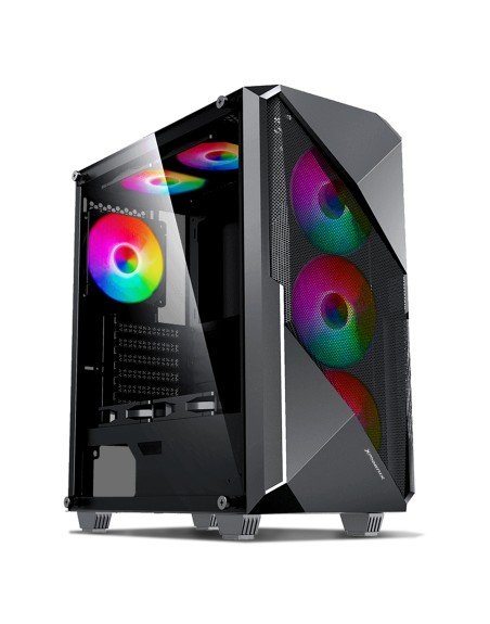 Caja torre gaming phoenix evolve cristal templado usb 3.0 filtros antipolvo incluye ventilador argb trasero