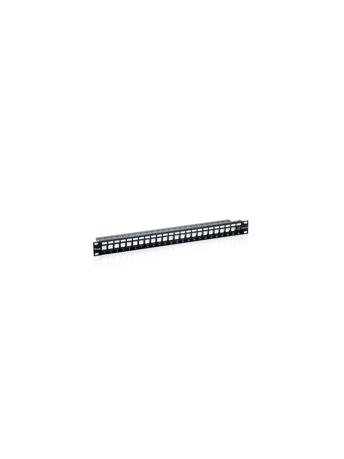 Patch panel equip vacio cat.6 24 puertos keystone 1u Patch panel equip vacio cat.6 24 puertos keystone 1u
