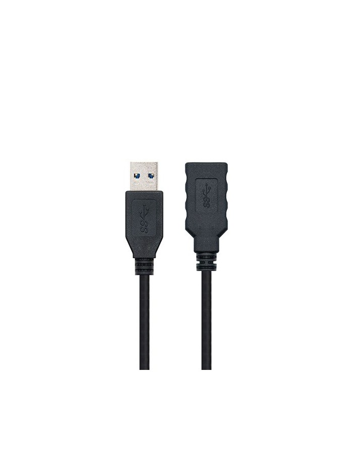 Cable usb(a) 3.0 a usb(a) 3.0 nanocable 2m negro macho - hembra Cable usb(a) 3.0 a usb(a) 3.0 nanocable 2m negro macho - hembra