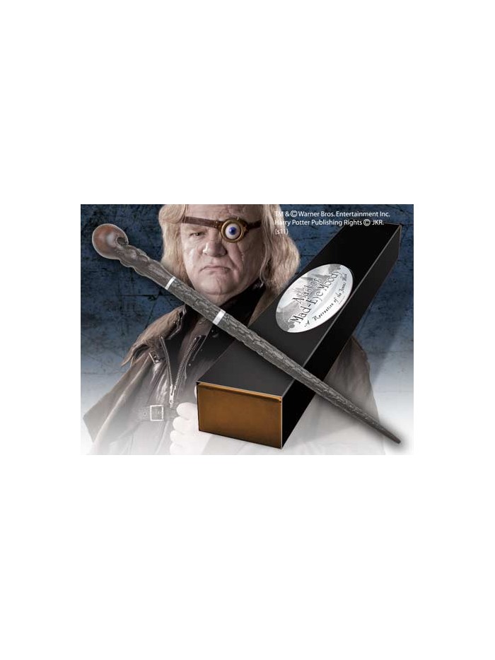 Replica the noble collection harry potter alastor moody varita con caja y placa de identificacion Replica the noble collection harry potter alastor moody varita con caja y placa de identificacion