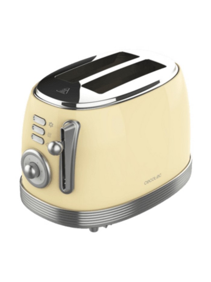 Tostadora cecotec toast and taste 800 vintage light yellow Tostadora cecotec toast and taste 800 vintage light yellow