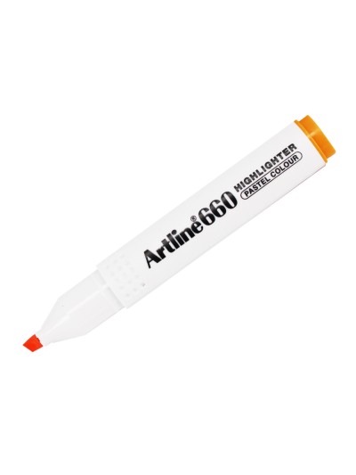 Rotulador artline fluorescente ek-660 naranja pastel punta biselada