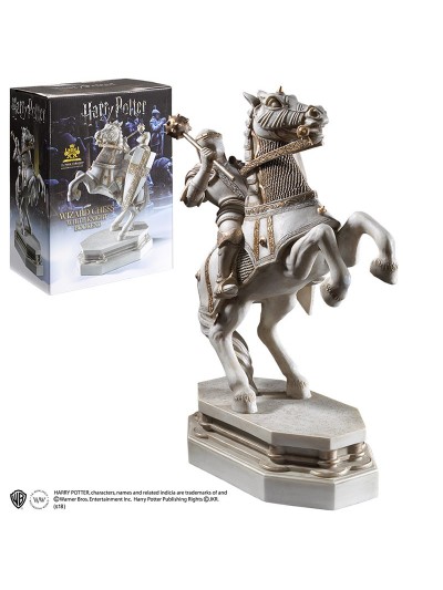 Soporte de libros the noble collection caballero blanco ajedrez de hechiceros desafío final