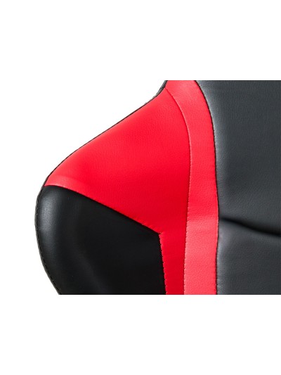Silla q-connect gaming orvieto simil piel base metalica alt max 1200 anc 650 prof 650 mm ruedas premium negro rojo