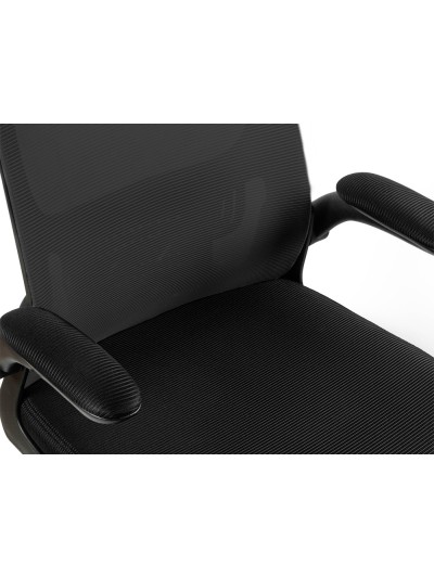 Silla q-connect oficina alba malla base metalica alt max 1110 anc 610 prof 580 ruedas premium color negro