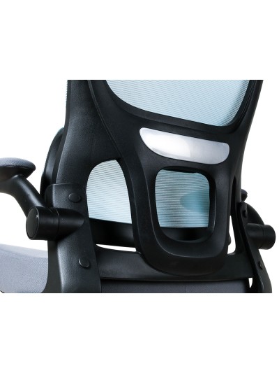 Silla q-connect direccion sorrento malla base metalica alt max 1320 anc 650 prof 600 mm ruedas premium azul gris