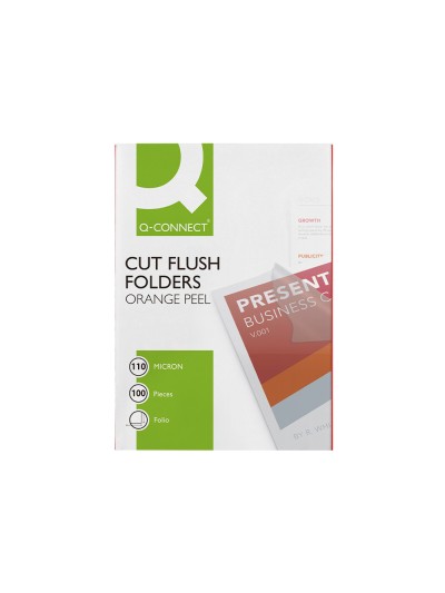 Carpeta q-connect dossier uñero plastico folio transparente 110 micras