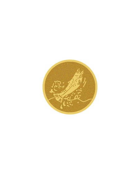25/26 DISCO DORADO AUTOADHESIVA PEZ Ø 2,5 CM