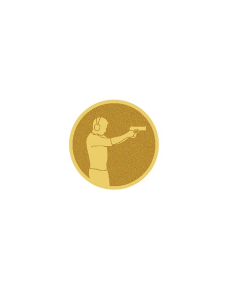 25/26 DISCO DORADO AUTOADHESIVA TIRO Ø 2,5 CM