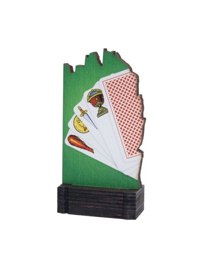 25/26 TROFEO MADERA CARTAS . 13 CM