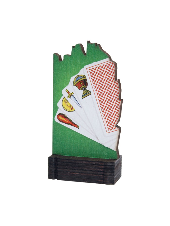 25/26 TROFEO MADERA CARTAS . 13 CM