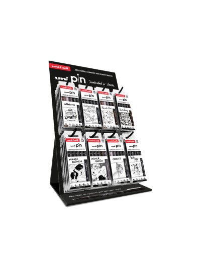 Rotulador uniball pin expositor de 32 blister surtidos