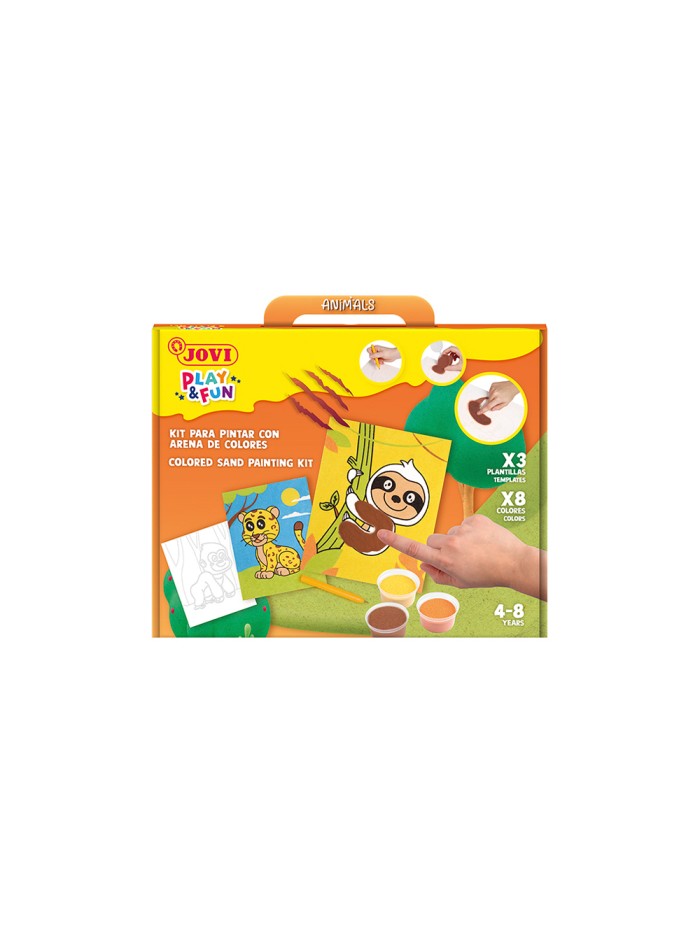 Juego jovi play&fun pinta con arena de colores animales terrestres Juego jovi play&fun pinta con arena de colores animales terrestres