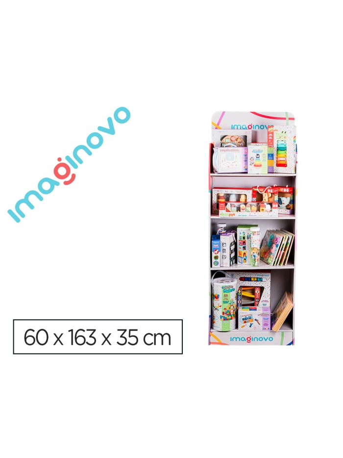Expositor imaginovo juegos infantiles de suelo carton con 28 juegos y 22 puzles surtidos 60x163x35cm Expositor imaginovo juegos infantiles de suelo carton con 28 juegos y 22 puzles surtidos 60x163x35cm