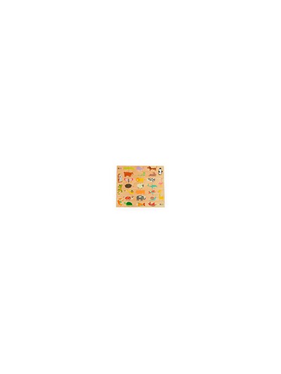 Puzle andreutoys domino animales madera 28 piezas
