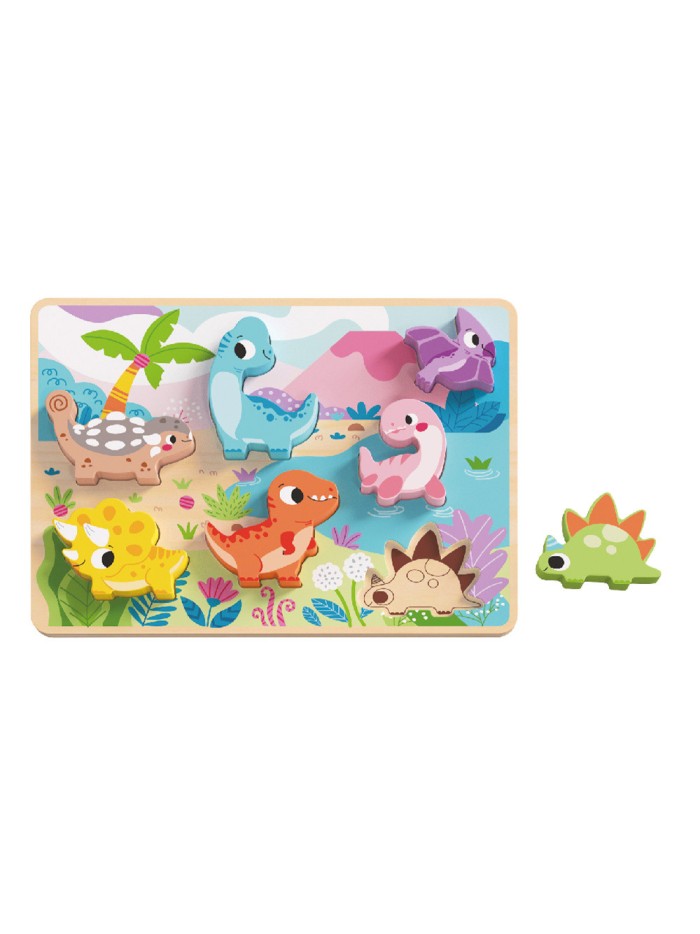 Puzle infantil imaginovo madera 3d dinosaurios +12 meses 8 piezas 29,5x22x1,7cm Puzle infantil imaginovo madera 3d dinosaurios +12 meses 8 piezas 29,5x22x1,7cm