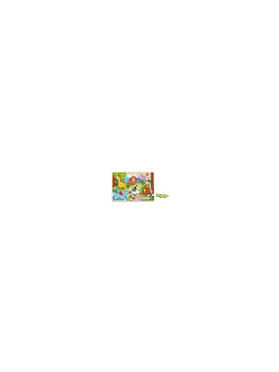 Puzle infantil imaginovo madera 3d animales +12 meses 8 piezas 29,5x22x1,7cm