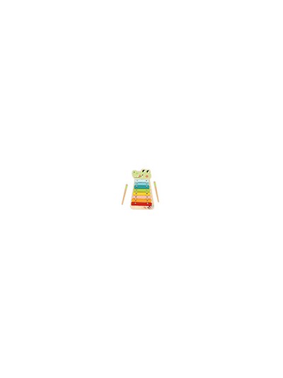 Juego infantil imaginovo madera xilofono instrumento musical cocodrilo +18 meses 28x14,8x2,5cm