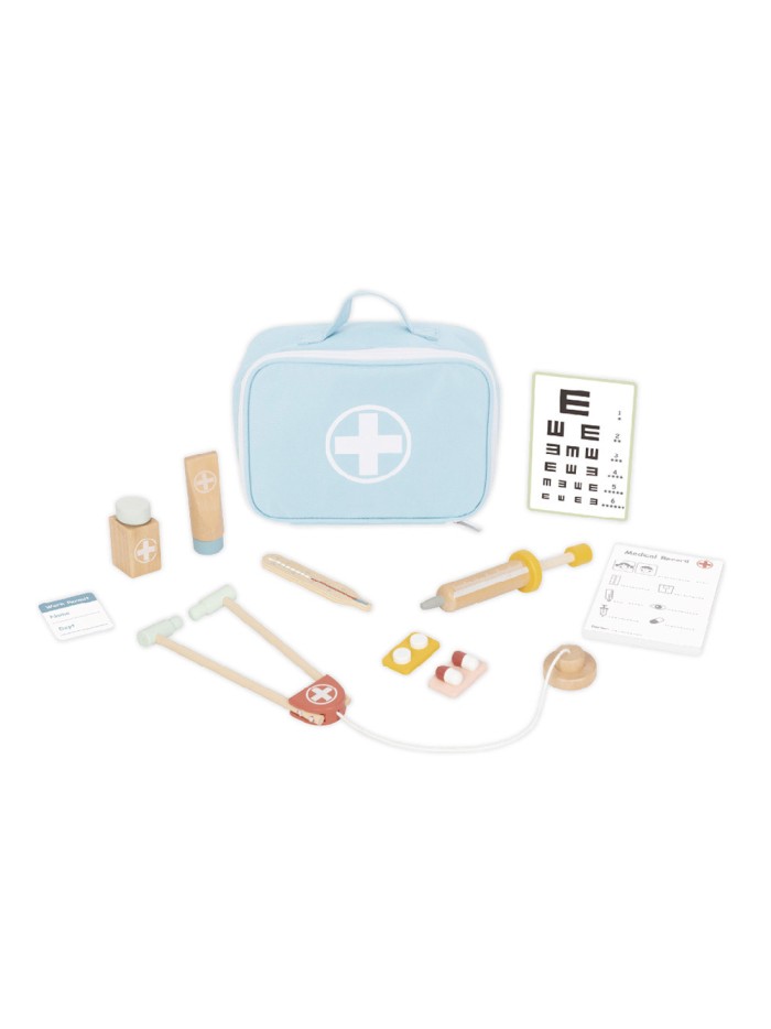 Juego infantil imaginovo madera maletin de medico +3 años 11 piezas 24,5x18x10cm Juego infantil imaginovo madera maletin de medico +3 años 11 piezas 24,5x18x10cm